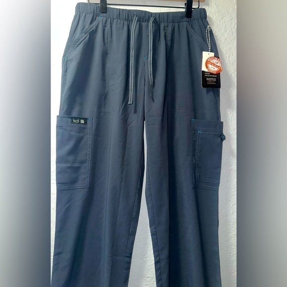 Koi Basics Petite Scrub Pants, Charcoal (NWT) - Picture 2 of 9